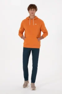 US Polo Assn. Men Oversized Fit Hooded Fleece Copper Basic Sweatshirt - Image 4