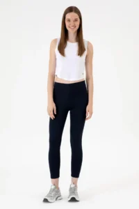 US Polo Assn. Women Navy Blue High Waist Shaping Daily Leggings