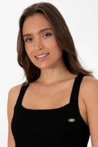 US Polo Assn. Women Black Square Neck Sweater - Image 2