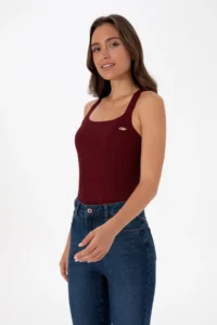 US Polo Assn. Women Burgundy Square Neck Sweater - Image 3