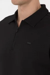 US Polo Shirt Assn. Men comfort Fit Half Zippered Black Sweatshirt - Image 7
