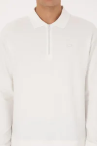 US Polo Assn. Men comfort Fit Half Zippered WHITE Sweatshirt - Image 6