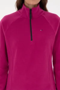US Polo Shirt Assn. Women Fuchsia Zippered Dog collar Fleece Sweatshirt - Image 6
