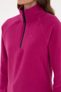 US Polo Shirt Assn. Women Fuchsia Zippered Dog collar Fleece Sweatshirt - Image 7
