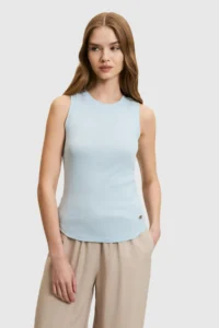 US Polo Shirt Assn. Women Light Blue Basic T-Shirt - Image 3
