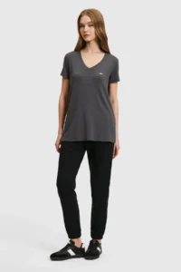 US Polo Shirt Assn. Women anthracite Basic T-Shirt - Image 4