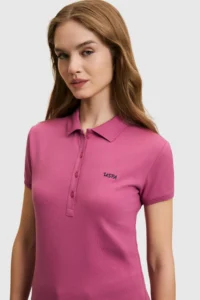 US Polo Shirt Assn. Women Fuchsia Basic T-Shirt - Image 2