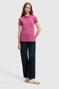 US Polo Shirt Assn. Women Fuchsia Basic T-Shirt - Image 4