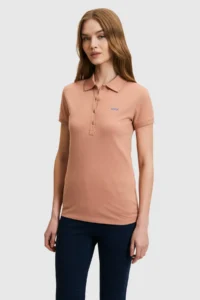 US Polo Shirt Assn. Women Powder Pink Basic T-Shirt