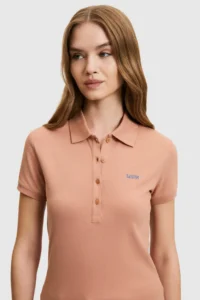 US Polo Shirt Assn. Women Powder Pink Basic T-Shirt - Image 2