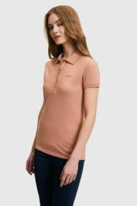 US Polo Shirt Assn. Women Powder Pink Basic T-Shirt - Image 3