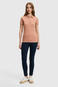 US Polo Shirt Assn. Women Powder Pink Basic T-Shirt - Image 4