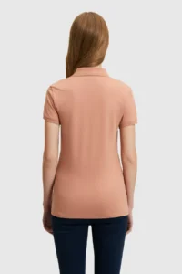 US Polo Shirt Assn. Women Powder Pink Basic T-Shirt - Image 5