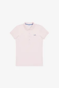 US Polo Shirt Assn. Women Light Pink Polo Shirt Shirt Collar Button Detailed Basic T-Shirt - Image 6