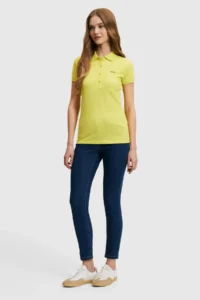 US Polo Shirt Assn. Women Peanut Green Basic T-Shirt - Image 4