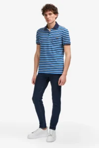 US Polo Assn. Men Saks Blue T-Shirt - Image 4