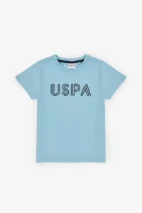 US Polo Shirt Assn. Boys' Aqua Crew Neck Basic T-Shirt