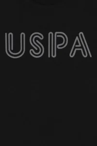 US Polo Assn. Boys' Black Crew Neck Basic T-Shirt - Image 3