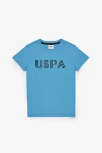 US Polo Shirt Assn. Boys' Cobalt Blue Crew Neck Basic T-Shirt