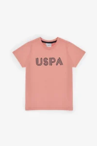 US Polo Shirt Assn. Boys' Salmon Crew Neck Basic T-Shirt