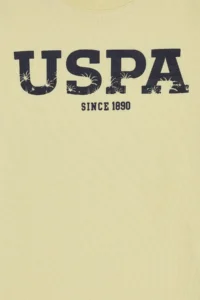 US Polo Shirt Assn. Boys' Light Yellow Crew Neck Basic T-Shirt - Image 3