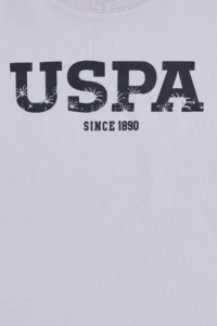 US Polo Assn. Boys' Lilac Crew Neck Basic T-Shirt - Image 3