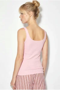 Bianco Lucci Women Lace Detailed Sleeveless Chic Blouse 1081 - Image 5