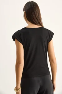 Bianco Lucci Women's Padded Collar Neck Viscose Blouse 28008 - Image 7