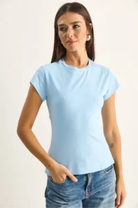 Bianco Lucci Women's Metal Hook and Slit Detailed Cotton Corset Top 1100 - Image 4