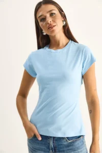 Bianco Lucci Women's Metal Hook and Slit Detailed Cotton Corset Top 1100 - Image 5