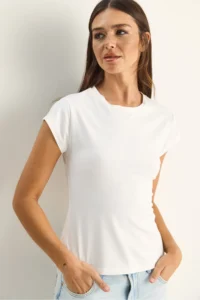Bianco Lucci Women's Metal Hook and Slit Detailed Cotton Corset Top 1100 - Image 3