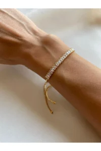 MagicStone Baguette Lift Adjustable Zircon Bracelet