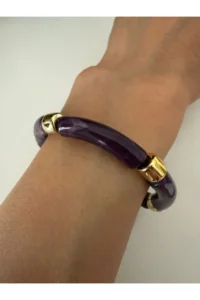 MagicStone Purple Color Flexible Moda Bracelet - Image 2