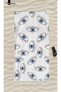 Marte Home Blue Eyes Beach Towel - Image 3
