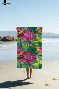 Marte Home Colorful flower patterned Beach Towel - Image 2