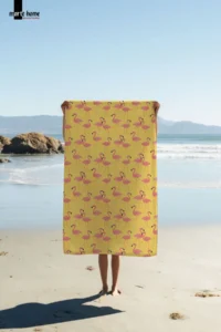 Marte Home Flamingo - Printed Beach Towel - Image 2