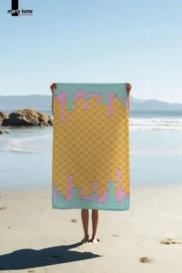 Marte Home Ice Cream / Dondurma - Printed Beach Towel - Image 2