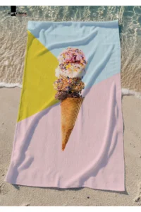 Marte Home Ice Cream / Dondurma - Printed Beach Towel