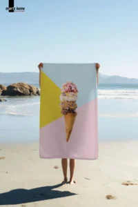 Marte Home Ice Cream / Dondurma - Printed Beach Towel - Image 2