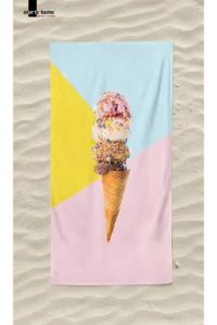 Marte Home Ice Cream / Dondurma - Printed Beach Towel - Image 3