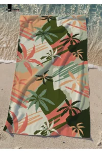 Marte Home Palms / Palmiyeler -Printed Beach Towel