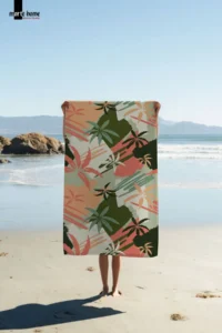 Marte Home Palms / Palmiyeler -Printed Beach Towel - Image 2