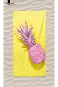 Marte Home Pineapple Printed Beach Towel - Image 3