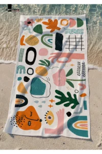 Marte Home Colorful Patterned Printed Beach Towel
