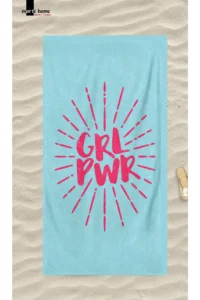 Marte Home Girl Power - Printed Beach Towel - Image 3