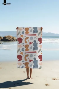 Marte Home STATUES -  Colorful Printed Beach Towel - Image 2