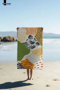 Marte Home Colorful Printed Beach Towel - Image 2