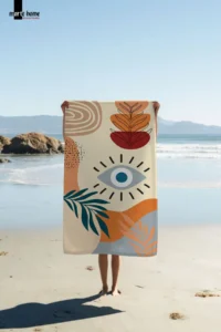 Marte Home Colorful Printed Beach Towel - Image 2