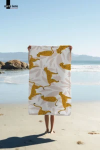 Marte Home LEOPARD Printed Colorful Beach Towel - Image 2