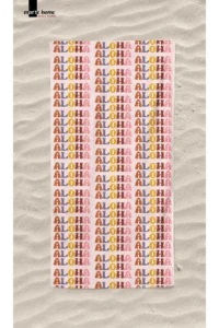 Marte Home ALOHA Printed Colorful Beach Towel - Image 3